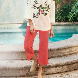 Soft Surroundings Pant Gilmore Crop Coral Slim 4